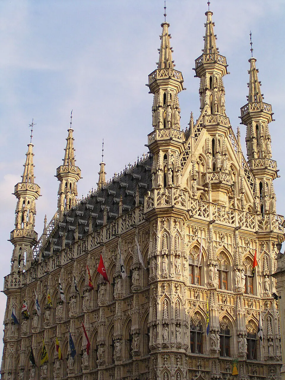 The pinnacled Gothic town hall of Leuven