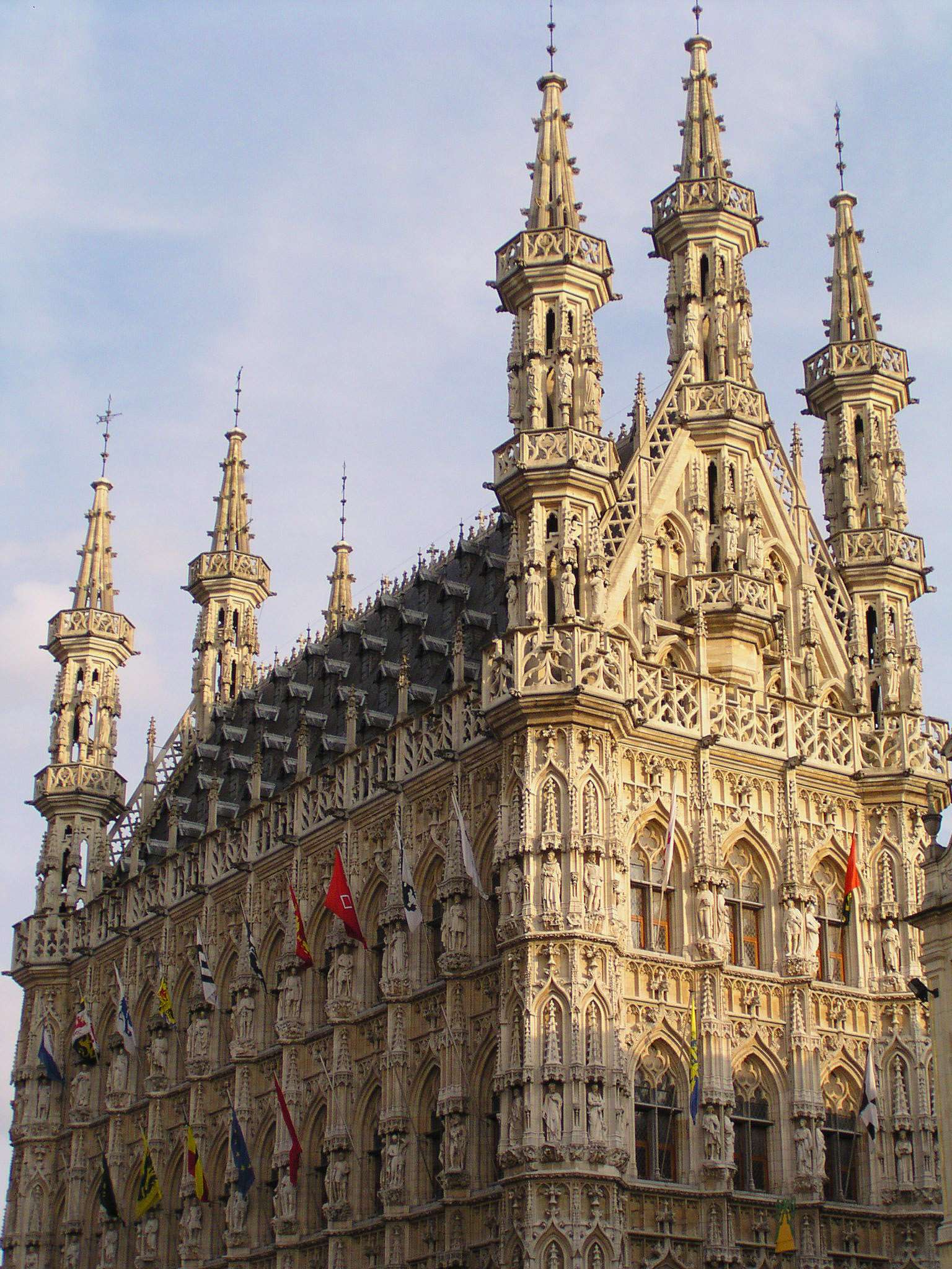 The pinnacled Gothic town hall of Leuven